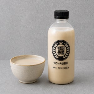 국내산 콩 100% 진한 콩물 2종(백태 서리태)500ml 2통