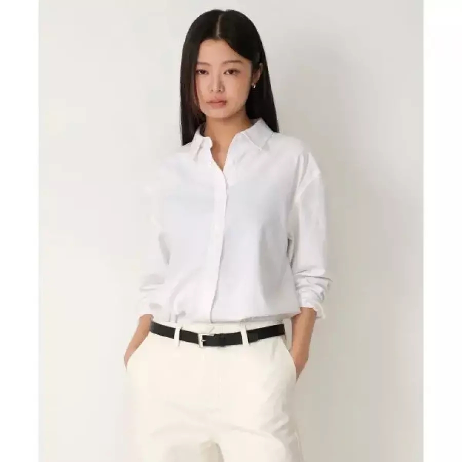 MUSINSA STANDARD WOMAN [한소희 PICK]우먼즈 릴렉스드 옥스포드 셔츠 [화이트]