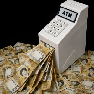 ATM 용돈박스 부모님 추석 선물 이벤트 3D 완제품 돈케이크, 차렌시아