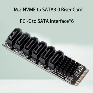 M.2 NVMe PCIe-SATA 3.0 어댑터 카드 6Gbps 고속 스마트 표시기 PCI-E M2-SATA 확장 컨버터 카드