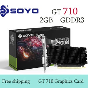 SOYO 그래픽 카드 NVIDIA GeForce GTX 710 2G GDDR3 64비트 HDMI*1 DVI*1 CRT*1 데스크탑 게임용 컴퓨터 GPU용 비디오 카드