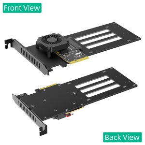 PCIe 5.0 X4 to U.2 (SFF-8639) NVMe SSD 어댑터 카드(냉각 팬 포함, 데스크탑/서버용)