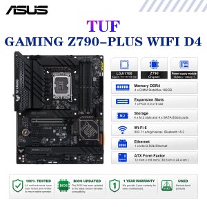 ASUS TUF GAMING Z790-PLUS WIFI D4 마더보드 소켓 LGA1700 CPU DDR4 5333(OC) MHz 메모리 칩셋 Z790 ATX 메인보드