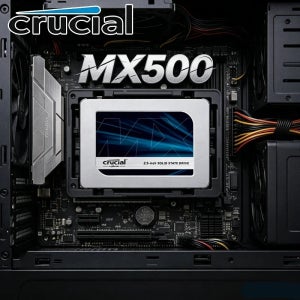 크루셜 MX500 BX500 240G 500GB 1TB 2TB 2.5인치 SATA SSD, 3D NAND 고속 내장 스토리지 드라이브 (노트북, 데스크탑 PC용)