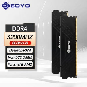 SOYO 고속 DDR4 3200MHz 8GB 16GB 데스크탑 PC RAM 모듈 1.2V CL20 288핀 비-ECC 언버퍼스 DIMM(인텔 AMD용)