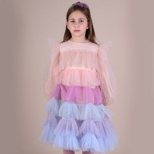 RASPBERRY PLUM AW24[라즈베리플럼]파스텔 레인보우 드레스-RB24KADRED16PPST
