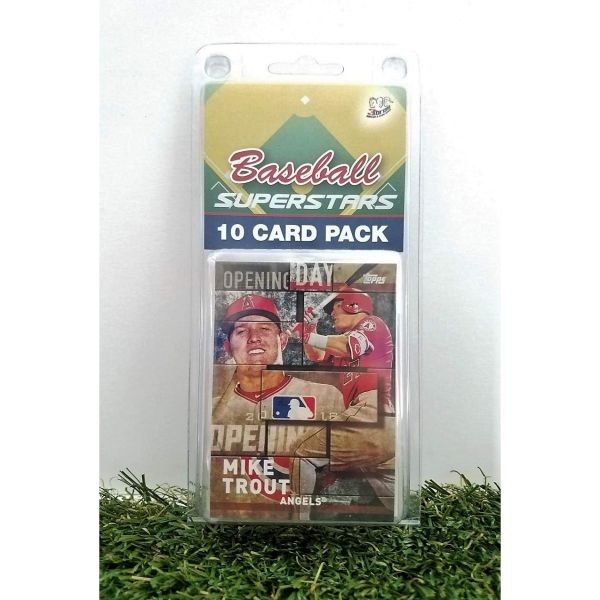 마이크 트라웃 10 카드 팩 MLB 야구 슈퍼스타 스타터 키트 모든 카드. 맞춤형 기념품 케이스가 제공됩니다 트라우트의 열렬한 팬에게 완벽해요 by 3bros  마이크 트라웃 10