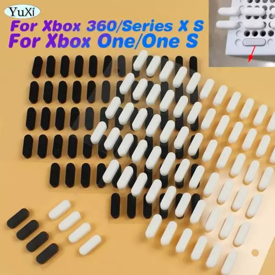 Xbox 360 Xbox 시리즈 XS 게임 호스트 제어 풋 커버 매트 교체 용 One Slim S 용 4Pcs 미끄럼 방지 고무 피