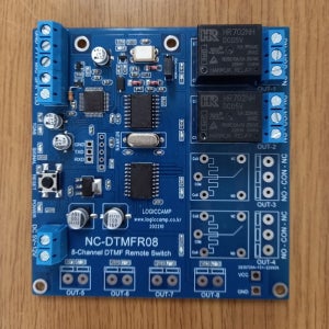 NC-DTMF-R8 8채널 톤(DTMF)사용 원격제어 스위치(릴레이 접점) (동작상태 음성안내(응답기능) 내장), KOR