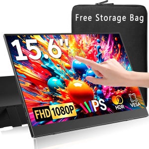 15.6인치 휴대용 터치 모니터 1920*1080P FHD IPS 1000:1 300Nits 노트북 폰 TV XBox PS4/5 스위치용 Type-C 미니 HDMI 포함