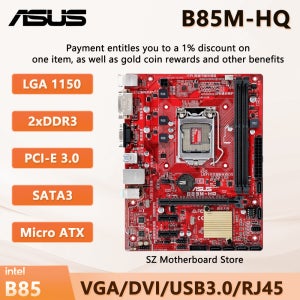ASUS B85M-HQ 마더보드 인텔 B85 LGA 1150 DDR3 지원 Xeon E3-1230 V3 i7-4770 i5-4570 i3-4150 i5-4670 CPU 마이크로 A