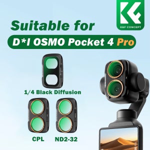 K&F Concept DJI 오즈모 포켓 4 프로용 ND 필터 ND2-32 ND32-512 CPL 필터 1/4 블랙 미스트 필터 오즈모 4P 액션 카메라 필터