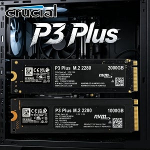 크루셜 P3 플러스 P310 T500 M.2 2280 PCIe Gen4 NVMe SSD 1TB 2TB, 데스크탑 노트북 PC용 고속 OEM 내장 스토리지 드라이브