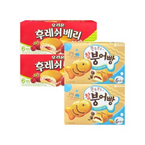 오리온 후레쉬베리 168g 2개 + 참붕어빵 174g 2개
