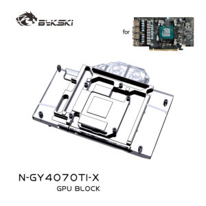 갤럭스 RTX 4070 Ti Super EX 화이트 / 메탈 마스터 OC / EX 게이머 V2 비디오 카드용 바이크스키 GPU 블록 / 덴스 워터웨이즈 N-GY4070TI-X