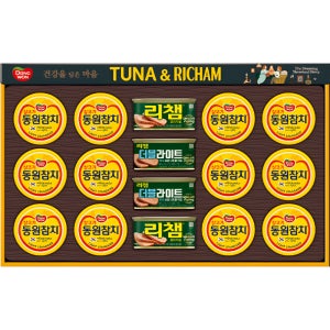 동원참치 튜나리챔100C호 혼합 참치선물세트 설 구정 추석 명절선물 지인 직원 동호회 거래처 병원 조합 사무실