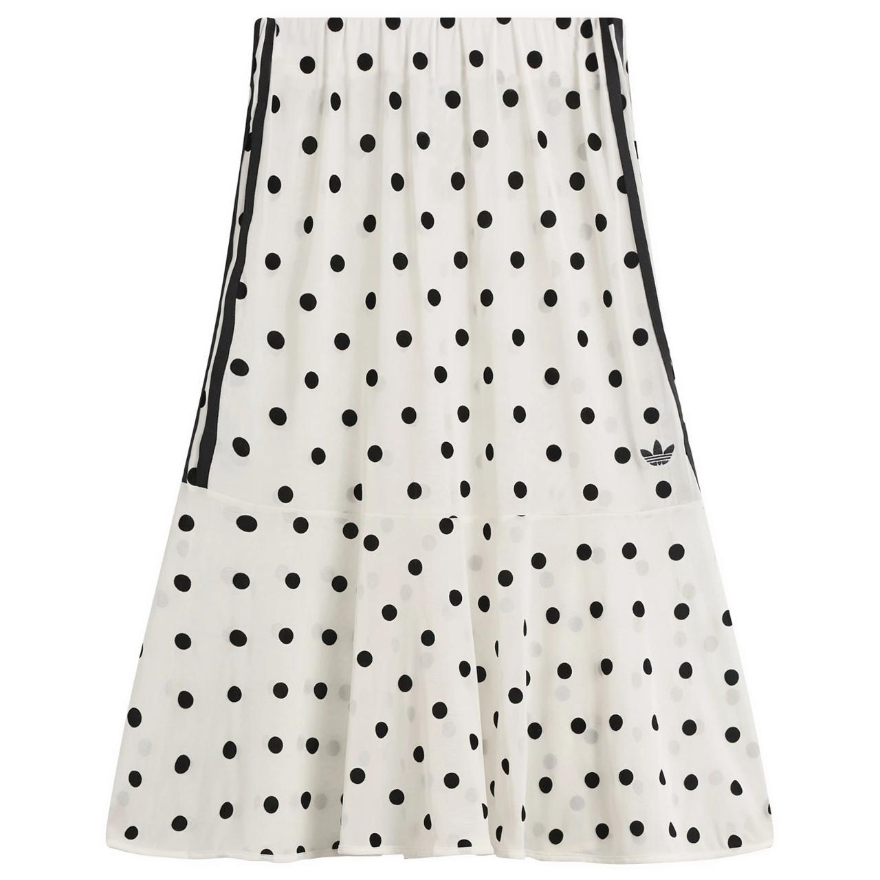 아디다스 여성 Polka Dot Sheer Midi Skirt Off White