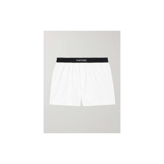 26 FW 톰포드 화이트 스트레치 코튼 복서 쇼츠 TP577024238
