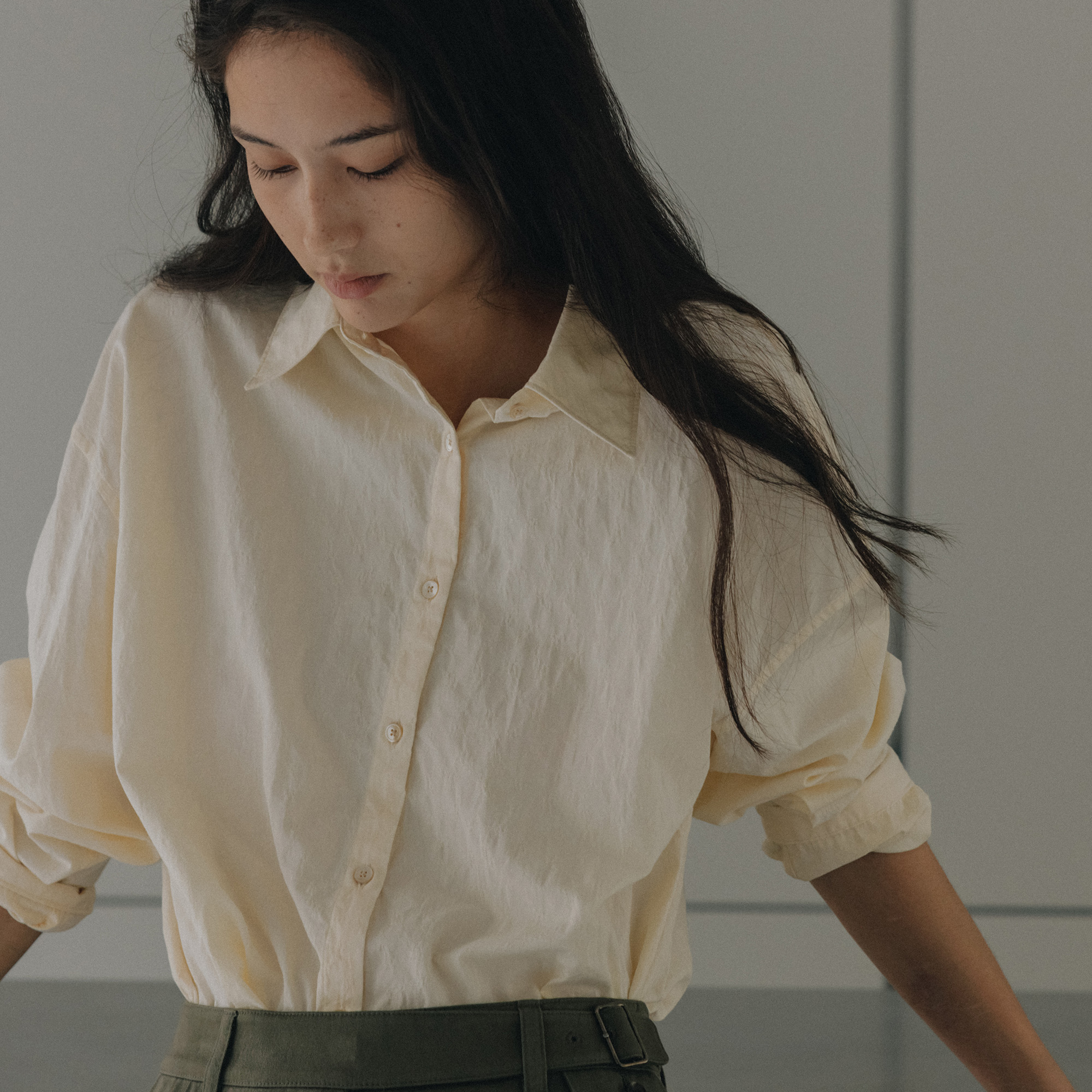 [블랭크룸 우먼] DAISY JACQUARD SHIRT_CREAM VANILLA