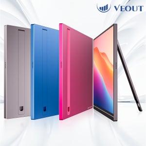 Veout 16인치 노트북용 휴대용 모니터, 1920x1200P FHD IPS 16:10 외부 디스플레이, 100% SRGB 알루미늄 스탠드, USB-C/미니 HDTV, PC,