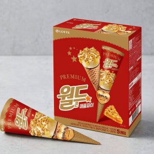 [롯데웰푸드] 프리미엄 월드콘 애플파이 (160mL X 5개입)