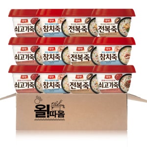 동원 용기죽 3종 기획세트 쇠고기죽4+참치죽4+전복죽4  285g  1세트