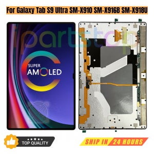 삼성 갤럭시 탭 S9 울트라 5G SM-X910 SM-X916B SM-X918U 120Hz AMOLED 터치 스크린 어셈블리 OEM용 iParts 교체 디스플레이