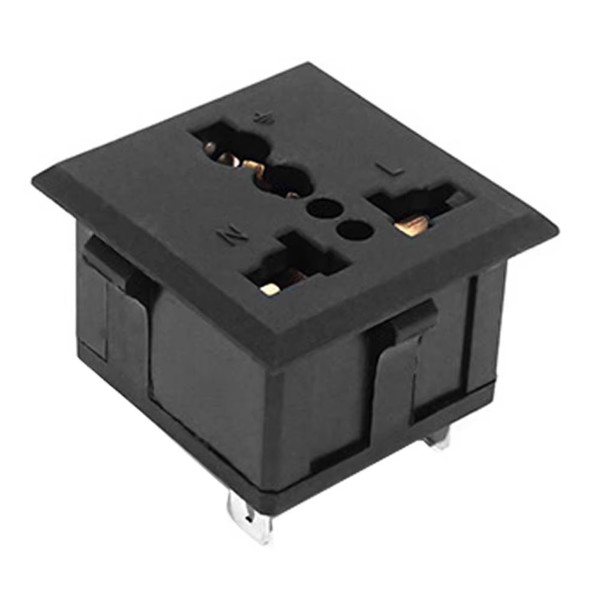 1Pcs 범용 미국 영국 EU AC 전원 패널 콘센트 미국 일본 호주 영국 독일 프랑스 브라질 전기 AC 소켓 13A  [01] AC Socket 801  [02] UK Black