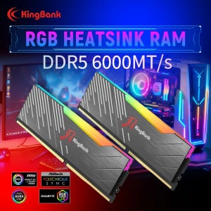 킹뱅크 KRRB DDR5 RGB 소어블레이드 시리즈 32GB (16GBx2) 6000MHz 6400MHz 하이닉스 M 다이 메모리 인텔 XMP 3.0 컴퓨터 메모리 288핀