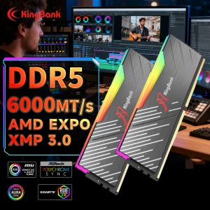 킹뱅크 SOARBLADE KRRB DDR5 RGB 시리즈 16GBx2 6000MHz 메모리 CL28 하이닉스 A 다이 블랙 램 듀얼 플랫폼 오버클럭킹 PC