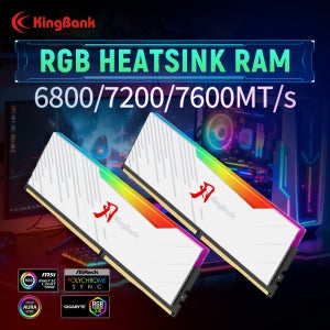 킹뱅크 소어블레이드 KRRW 시리즈 DDR5 RGB 메모리 키트 32GB (16GBx2) 6800 7200 7600 MHz 고주파수 하이닉스 A 다이 탑재