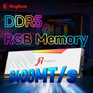 KINGBANK KRRW DDR5 RAM RGB 16GBx2 6400MHz CL32 Hynix M DIE 데스크탑 컴퓨터 메모리 고성능 히트싱크 화이트