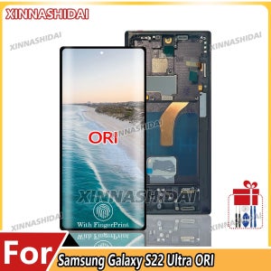 삼성 S22 울트라 LCD 터치 스크린 디지타이저, 삼성 갤럭시 S22 울트라 5G LCD S908 S908B S908U 슈퍼 AMOLED 디스플레이용