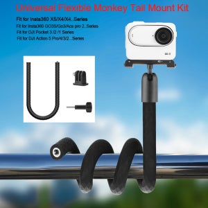 Insta360 X5/X4/X3/Go3S/Ace Pro 2/DJI Action 5 Pro/4/3/Pocket 3/2 카메라 액세서리용 범용 유연한 원숭이 테일 마운트 키트