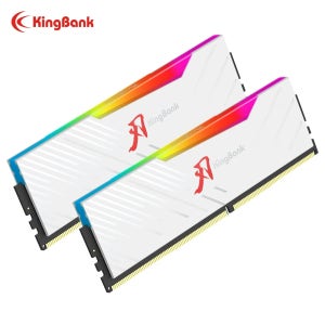 킹뱅크 소어블레이드 KRRW 시리즈 48GBx2 DDR5 화이트 RGB 메모리 키트 6400MHz (하이닉스 M 다이 탑재) 게이밍 및 오버클럭킹용