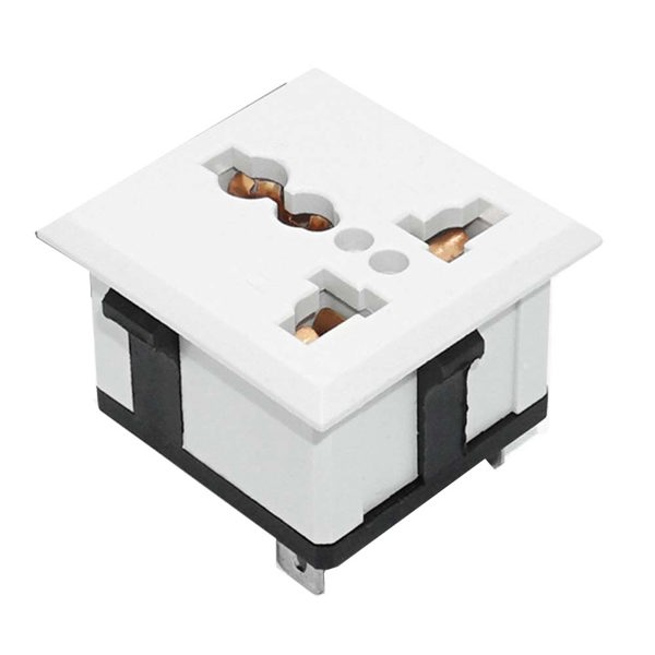 1Pcs 범용 미국 영국 EU AC 전원 패널 콘센트 미국 일본 호주 영국 독일 프랑스 브라질 전기 AC 소켓 13A  [01] AC Socket 801  [04] UN White
