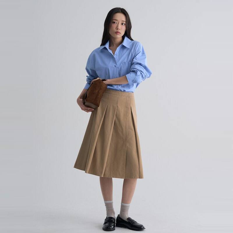 에잇세컨즈 플리츠 미디 스커트 356327CC1A