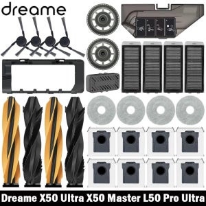 드림 X50 울트라/X50 마스터/L50 프로 울트라/L40S 프로 울트라/L40s 울트라/MOVA V50 울트라 부품 메인 브러시 필터 걸레 천 먼지봉투