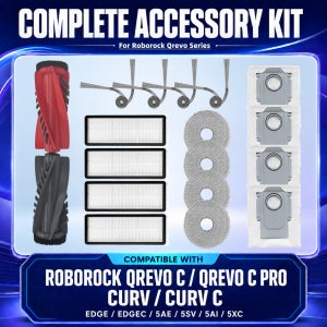 로보락 Qrevo C/QrevoC Pro/Curv/CurvC/Edge/EdgeC/5AE/S5V/S5X/5AI/5XC 메인 사이드 브러시 HEPA 필터 걸레 패드 먼지 봉투 부품 호