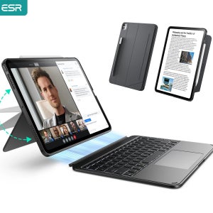 iPad Pro 13/11(M4/M5)용 ESR Shift 키보드 케이스, iPad Air 11(M2/M3/M4) 및 Air 4, Air 5용 자석 탈부착식 키보드 커버
