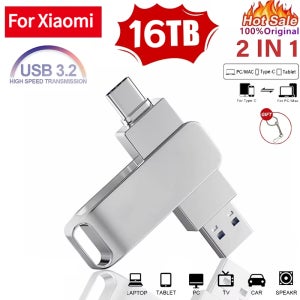 16TB USB 3.2 플래시 드라이브 520MB/s 고속 2 in 1 타입 C OTG 펜 드라이브 방수 대용량 저장소 휴대폰 컴퓨터 PC 데이터 2026