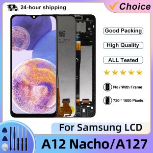 AAA+ 삼성 갤럭시 A127 LCD 디스플레이 A12 나초 터치 스크린 디지타이저 SM-A127U SM-A127F SM-A127M LCD 어셈블리 부품용 새 제품