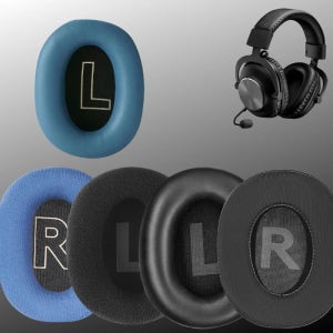 Logitech G Pro X 헤드셋 헤드폰 교체용 이어패드 쿠션 가죽 귀마개 이어 커버 이어컵용 1쌍 이어 쿠션