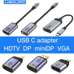 USB 유형 C-HDMI 호환 8K USB C-DP DisplayPort miniDP 4K VGA 어댑터(노트북 MacBook TV Box PS5 스위치 iPad Galaxy)