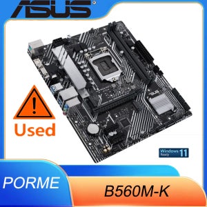 ASUS B560M-K 마더보드 LGA 1200 DDR4 64GB M-ATX 인텔 B560 데스크탑 메인보드 M.2 NVME SATA III USB3.0용