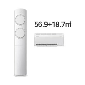 삼성전자 56.9(17.2평) + 18.7(5.5평) AI Q9000 홈멀티형 에어컨 AF60F17D11WRT + 리모컨 세트 방문설치  일반배관형  AF60F17D11GRT
