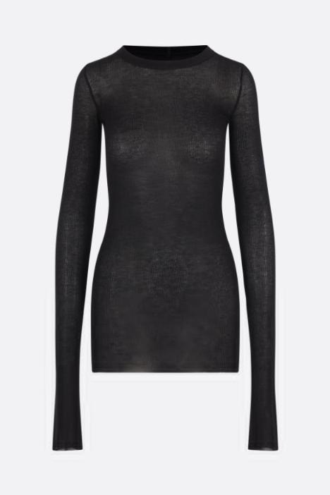 릭오웬스 E32 RP02F5202RC09 여성 티셔츠 반팔 탑 탱크탑 민소매 로고 long sleeve t shirt in rib jersey