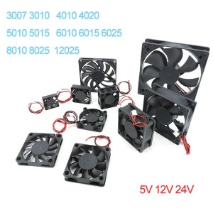 4010 12025 8010 30mm DC 5V 12V 24V 냉각팬 브러시리스 모터 케이스 저소음 40MM 50MM 60MM 70MM 80MM 90MM 120MM 3D 프린터 A