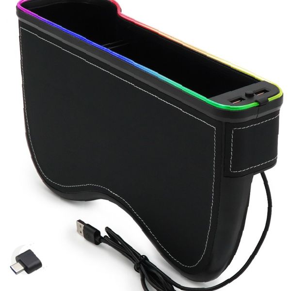 자동차 좌석 틈새 수납함 멀티 컵 거치대 급속충전 USB 포트 탑재 보조석용    1개