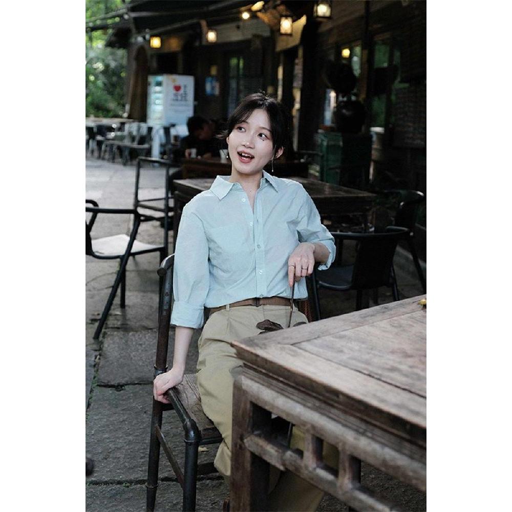 내일도출근 박지현셔츠 차지윤셔츠 1  블루  S